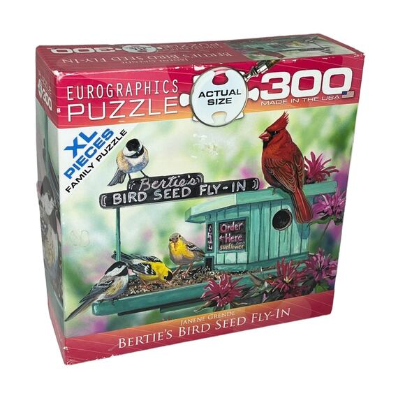 Berties Bird Seed Fly In Eurographics Family PUZZLE 300 XL Pieces Made In USA - Picture 5 of 5